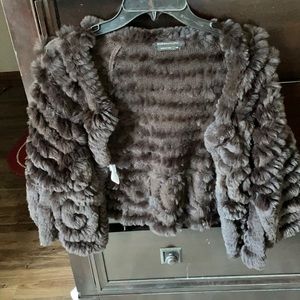 BCBG Fur Shrug